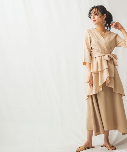 NARACAMICIE（ナラカミーチェ）の「Aラインスカート（スカート・レディース・ブラック/ベージュ・MEDIUM/X-LARGE）」の7枚目の写真