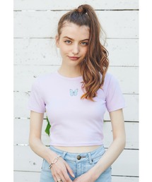 ALEXIA STAM | Butterfly Embroidery Tee/バタフライエンブロイダリーティー(Tシャツ/カットソー)