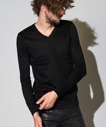 【NO ID.】Giza Lyocell Pintuck Long Sleeve T-shirt / ギザ リヨセル ピンタック ロング スリーブ Tシャツ