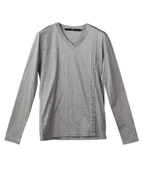 NO ID.(ノーアイディ)の「【NO ID.】Giza Lyocell Pintuck Long Sleeve T-shirt / ギザ リヨセル ピンタック ロング スリーブ Tシャツ(Tシャツ/カットソー・メンズ・オレンジ/ホワイト/グレー/ブラック・2/1)」の5枚目の写真