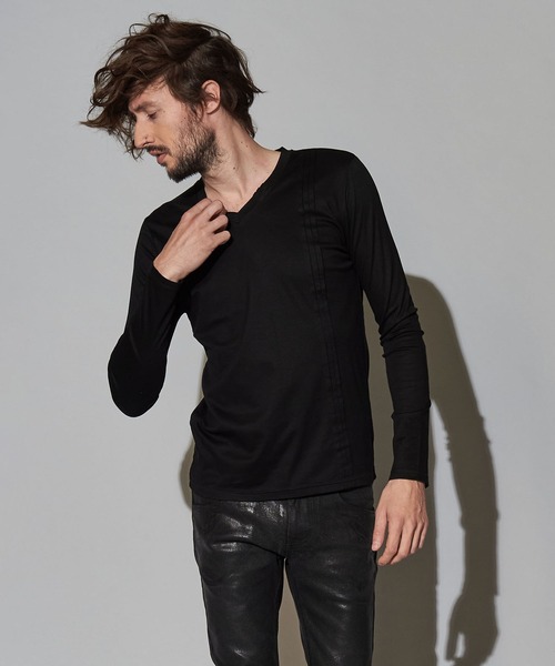 NO ID.(ノーアイディ)の「【NO ID.】Giza Lyocell Pintuck Long Sleeve T-shirt / ギザ リヨセル ピンタック ロング スリーブ Tシャツ(Tシャツ/カットソー・メンズ・オレンジ/ホワイト/グレー/ブラック・2/1)」の13枚目の写真