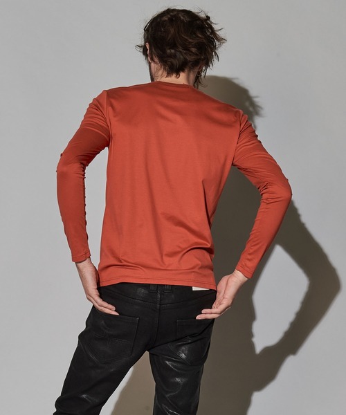 NO ID.(ノーアイディ)の「【NO ID.】Giza Lyocell Pintuck Long Sleeve T-shirt / ギザ リヨセル ピンタック ロング スリーブ Tシャツ(Tシャツ/カットソー・メンズ・オレンジ/ホワイト/グレー/ブラック・2/1)」の21枚目の写真