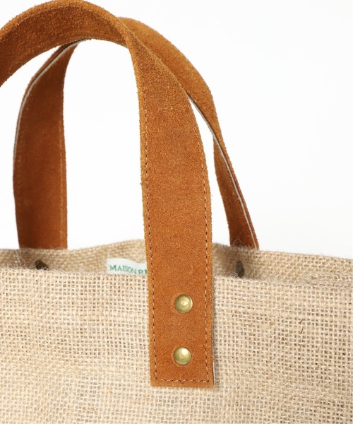 MAISON BENGAL（マイソンベンガル）の「MAISON BENGAL ジュートプリントトート◆（トートバッグ・レディース・ネイビー/レッド・FREE）」の8枚目の写真