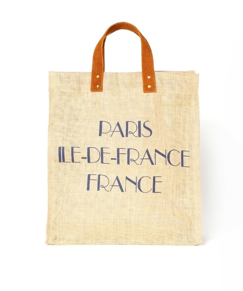 MAISON BENGAL（マイソンベンガル）の「MAISON BENGAL ジュートプリントトート◆（トートバッグ・レディース・ネイビー/レッド・FREE）」の4枚目の写真