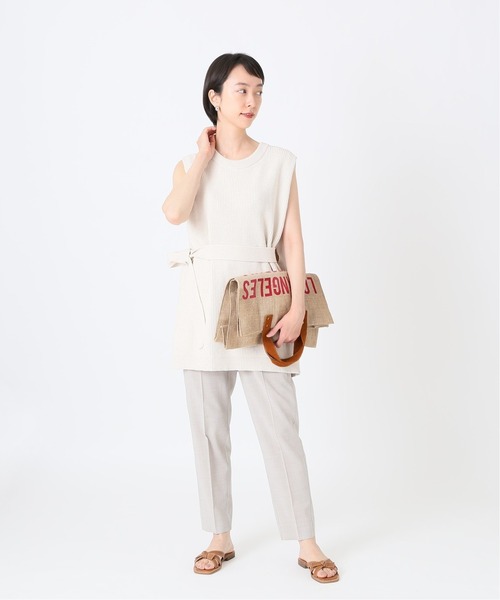 MAISON BENGAL（マイソンベンガル）の「MAISON BENGAL ジュートプリントトート◆（トートバッグ・レディース・ネイビー/レッド・FREE）」の9枚目の写真