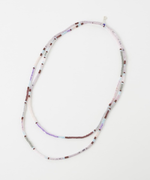 URBAN RESEARCH DOORS(アーバンリサーチドアーズ)の「PERAPERAK 2wayビーズネックレス(ネックレス・レディース・ライトベージュ/ブルー系その他/ベージュ系その他/パープル・FREE)」の4枚目の写真