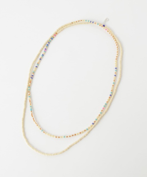 URBAN RESEARCH DOORS(アーバンリサーチドアーズ)の「PERAPERAK 2wayビーズネックレス(ネックレス・レディース・ライトベージュ/ブルー系その他/ベージュ系その他/パープル・FREE)」の14枚目の写真