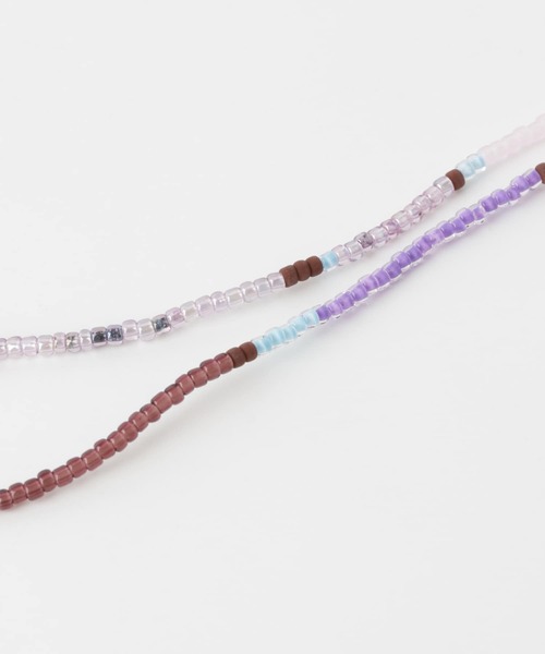 URBAN RESEARCH DOORS(アーバンリサーチドアーズ)の「PERAPERAK 2wayビーズネックレス(ネックレス・レディース・ライトベージュ/ブルー系その他/ベージュ系その他/パープル・FREE)」の9枚目の写真