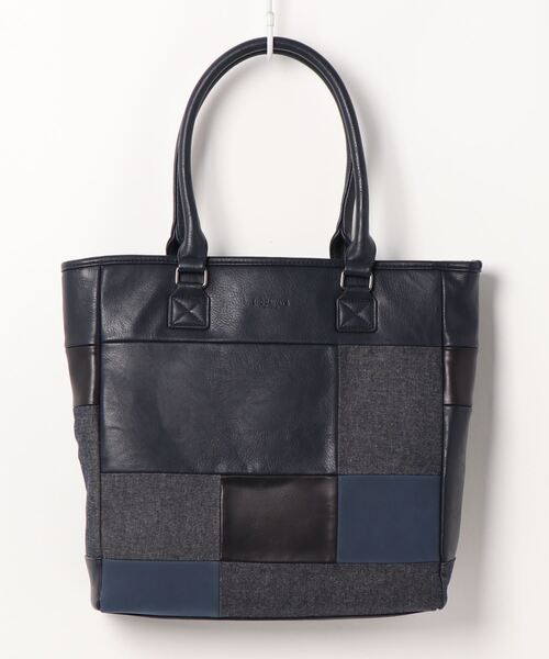 HIDEAWAYS NICOLE（ハイダウェイニコル）の「パネルトートバッグ（トートバッグ・メンズ・ネイビー/ブラック・FREE）」の2枚目の写真