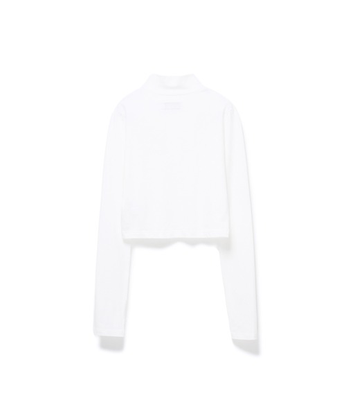 KIRSH(キルシー)の「『KIRSH X HONDA HITOMI』HIGH NECK T-SHIRT/ハイネック クロップド丈 ロングスリーブ Tシャツ(Tシャツ/カットソー・レディース・ブラウン/アイボリー・FREE)」の7枚目の写真