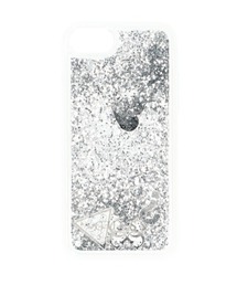 【GUESS】ゲス iPhoneケース HARD CASE "HEARTS" GLITTER SILVER iPhone SE(第2世代),8,7