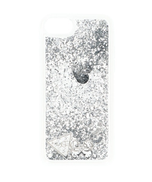 Guess(ゲス)の「【GUESS】ゲス iPhoneケース HARD CASE "HEARTS" GLITTER SILVER iPhone SE(第2世代),8,7(スマホケース/カバー・レディース・シルバー・FREE)」の1枚目の写真