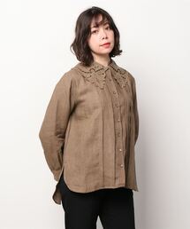 Heriter（エリテ）の「カットワークカラーブラウス（シャツ