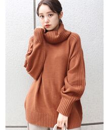 【ONLINE限定】BIGタートルニットチュニック