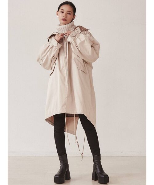 MURUA（ムルーア）の「【ONLINE限定】BIGタートルニットチュニック（ニット/セーター・レディース・ブラック/パープル/ブラウン/カーキ/アイボリー/モカ・FREE）」の14枚目の写真