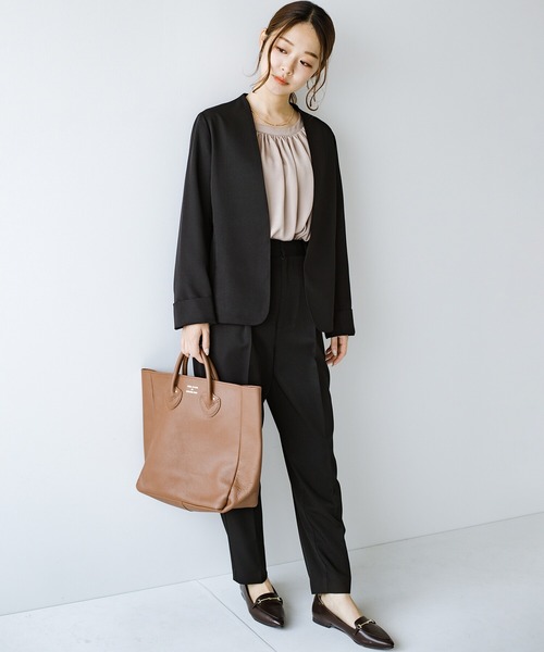 haco!（ハコ）の「これさえあればきちんとできちゃう！大人のフォーマル裏地付きジャケット・パンツ・スカート3点セット by que made me（スーツセット・レディース・ネイビー/ブラック/グレー・SMALL/LARGE/MEDIUM/X-LARGE）」の20枚目の写真