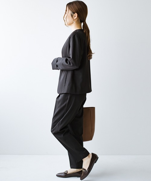 haco!（ハコ）の「これさえあればきちんとできちゃう！大人のフォーマル裏地付きジャケット・パンツ・スカート3点セット by que made me（スーツセット・レディース・ネイビー/ブラック/グレー・SMALL/LARGE/MEDIUM/X-LARGE）」の21枚目の写真