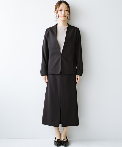 haco!（ハコ）の「これさえあればきちんとできちゃう！大人のフォーマル裏地付きジャケット・パンツ・スカート3点セット by que made me（スーツセット・レディース・ネイビー/ブラック/グレー・SMALL/LARGE/MEDIUM/X-LARGE）」の22枚目の写真