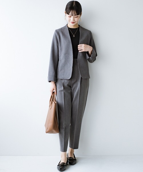 haco!（ハコ）の「これさえあればきちんとできちゃう！大人のフォーマル裏地付きジャケット・パンツ・スカート3点セット by que made me（スーツセット・レディース・ネイビー/ブラック/グレー・SMALL/LARGE/MEDIUM/X-LARGE）」の5枚目の写真