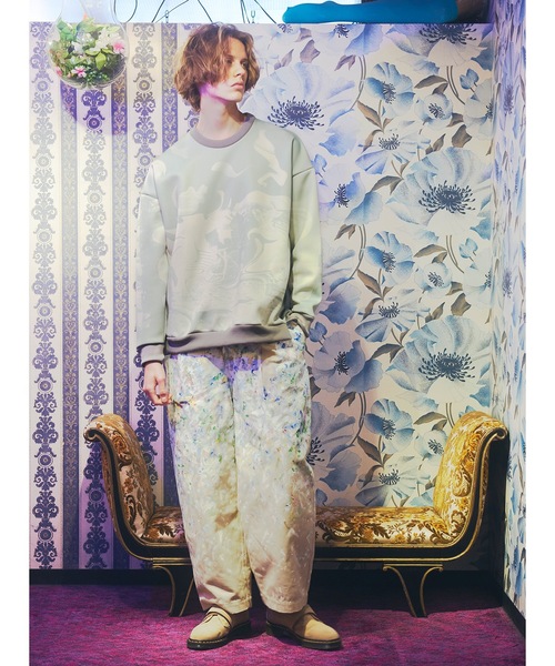 Amok ペイントデザイン ワイドパンツ amok（アモク）の「HANDPAINT PANTS（その他パンツ）」 - WEAR