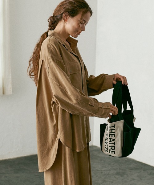 PUAL CE CIN（ピュアルセシン）の「【Du noir】CPOブラウス/ジャケット（シャツ/ブラウス・レディース・ブラウン/グレー・FREE）」の13枚目の写真