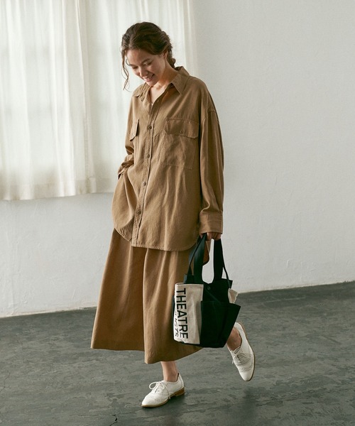 PUAL CE CIN（ピュアルセシン）の「【Du noir】CPOブラウス/ジャケット（シャツ/ブラウス・レディース・ブラウン/グレー・FREE）」の17枚目の写真