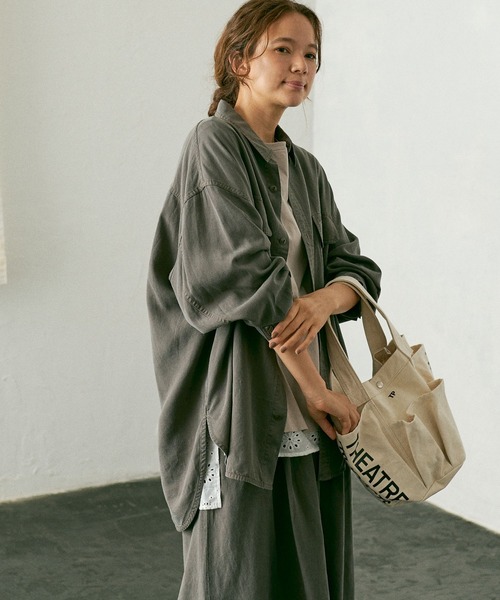 PUAL CE CIN（ピュアルセシン）の「【Du noir】CPOブラウス/ジャケット（シャツ/ブラウス・レディース・ブラウン/グレー・FREE）」の10枚目の写真