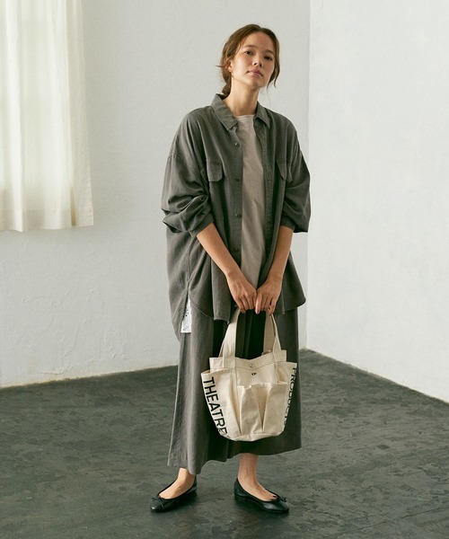 PUAL CE CIN（ピュアルセシン）の「【Du noir】CPOブラウス/ジャケット（シャツ/ブラウス・レディース・ブラウン/グレー・FREE）」の14枚目の写真