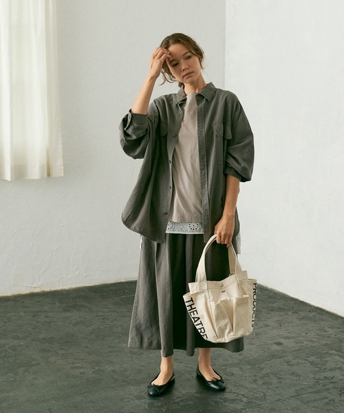 PUAL CE CIN（ピュアルセシン）の「【Du noir】CPOブラウス/ジャケット（シャツ/ブラウス・レディース・ブラウン/グレー・FREE）」の22枚目の写真