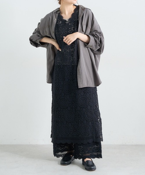 PUAL CE CIN（ピュアルセシン）の「【Du noir】CPOブラウス/ジャケット（シャツ/ブラウス・レディース・ブラウン/グレー・FREE）」の11枚目の写真