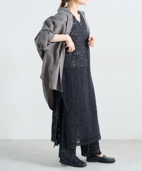 PUAL CE CIN（ピュアルセシン）の「【Du noir】CPOブラウス/ジャケット（シャツ/ブラウス・レディース・ブラウン/グレー・FREE）」の15枚目の写真