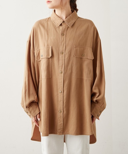 PUAL CE CIN（ピュアルセシン）の「【Du noir】CPOブラウス/ジャケット（シャツ/ブラウス・レディース・ブラウン/グレー・FREE）」の19枚目の写真