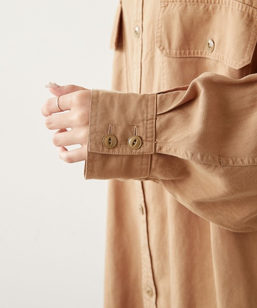 PUAL CE CIN（ピュアルセシン）の「【Du noir】CPOブラウス/ジャケット（シャツ/ブラウス・レディース・ブラウン/グレー・FREE）」の12枚目の写真