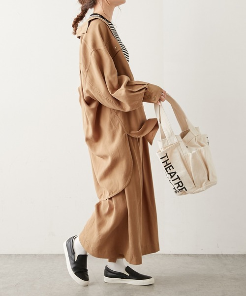 PUAL CE CIN（ピュアルセシン）の「【Du noir】CPOブラウス/ジャケット（シャツ/ブラウス・レディース・ブラウン/グレー・FREE）」の4枚目の写真