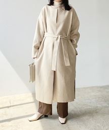 LIAN | ダブルフェイスノーカラーコート(ノーカラーコート)