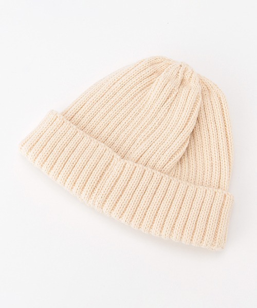 b・ROOM（ビールーム）の「タグつきニット帽（ニットキャップ/ビーニー・キッズ・モスグリーン/ブルー/トップグレー/ベージュ/アイボリー・M/S）」の6枚目の写真