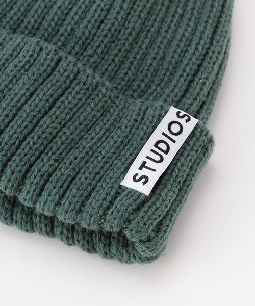 b・ROOM（ビールーム）の「タグつきニット帽（ニットキャップ/ビーニー・キッズ・モスグリーン/ブルー/トップグレー/ベージュ/アイボリー・M/S）」の11枚目の写真