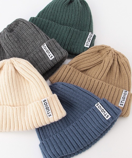 b・ROOM（ビールーム）の「タグつきニット帽（ニットキャップ/ビーニー・キッズ・モスグリーン/ブルー/トップグレー/ベージュ/アイボリー・M/S）」の12枚目の写真