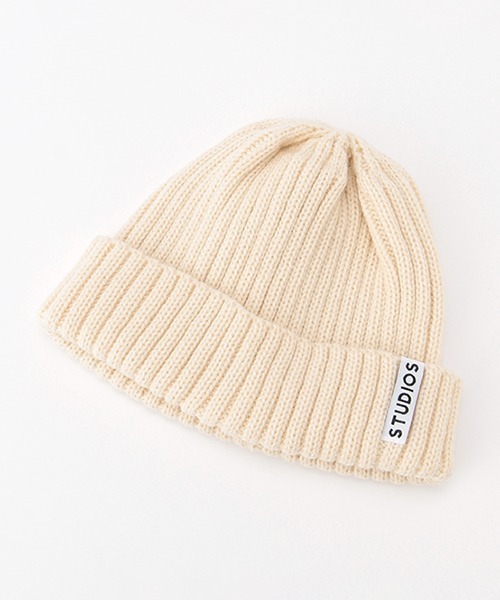 b・ROOM（ビールーム）の「タグつきニット帽（ニットキャップ/ビーニー・キッズ・モスグリーン/ブルー/トップグレー/ベージュ/アイボリー・M/S）」の14枚目の写真