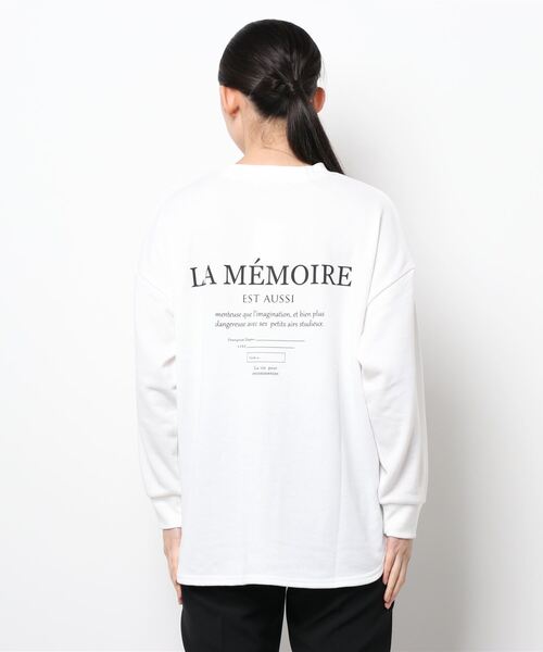 prose verse（プロズヴェール）の「バックメッセージプリント裏毛プルオーバー（スウェット・レディース・ブラック/アイボリー/モカ・MEDIUM）」の9枚目の写真