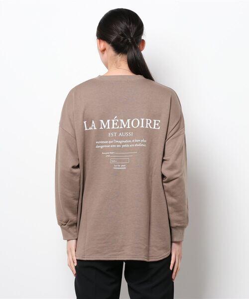 prose verse（プロズヴェール）の「バックメッセージプリント裏毛プルオーバー（スウェット・レディース・ブラック/アイボリー/モカ・MEDIUM）」の11枚目の写真