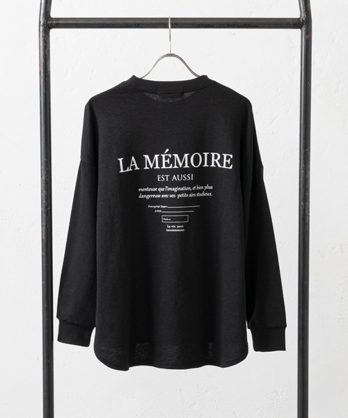 prose verse（プロズヴェール）の「バックメッセージプリント裏毛プルオーバー（スウェット・レディース・ブラック/アイボリー/モカ・MEDIUM）」の2枚目の写真