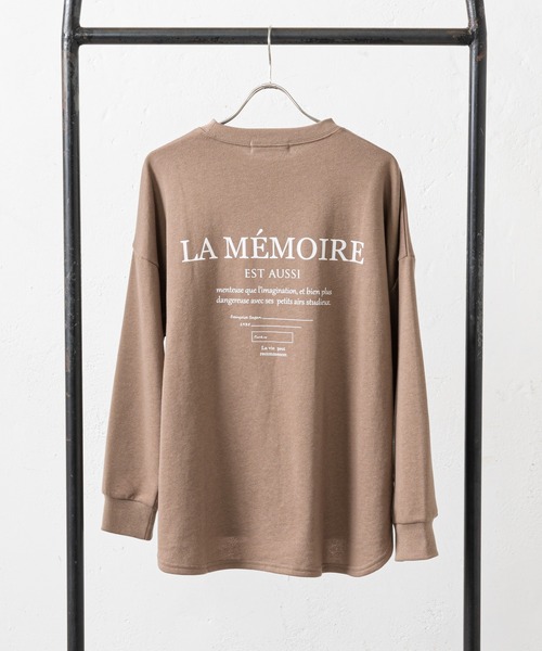 prose verse（プロズヴェール）の「バックメッセージプリント裏毛プルオーバー（スウェット・レディース・ブラック/アイボリー/モカ・MEDIUM）」の3枚目の写真