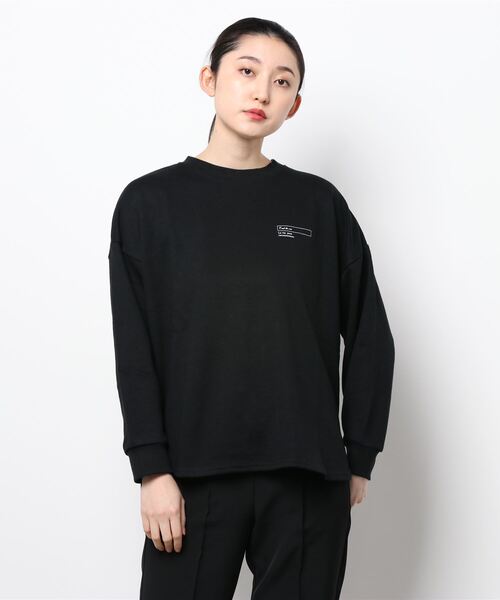 prose verse（プロズヴェール）の「バックメッセージプリント裏毛プルオーバー（スウェット・レディース・ブラック/アイボリー/モカ・MEDIUM）」の5枚目の写真