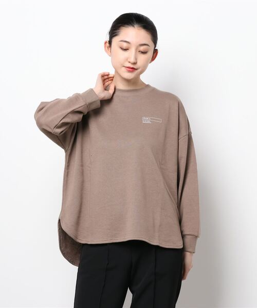 prose verse（プロズヴェール）の「バックメッセージプリント裏毛プルオーバー（スウェット・レディース・ブラック/アイボリー/モカ・MEDIUM）」の14枚目の写真