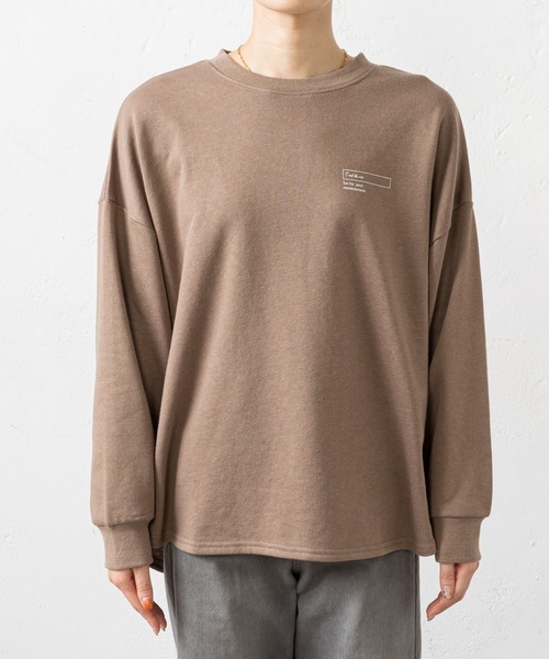 prose verse（プロズヴェール）の「バックメッセージプリント裏毛プルオーバー（スウェット・レディース・ブラック/アイボリー/モカ・MEDIUM）」の8枚目の写真