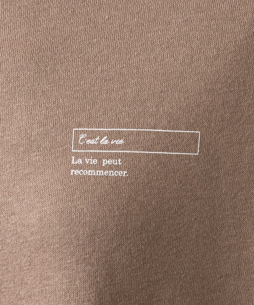 prose verse（プロズヴェール）の「バックメッセージプリント裏毛プルオーバー（スウェット・レディース・ブラック/アイボリー/モカ・MEDIUM）」の16枚目の写真