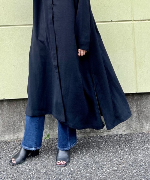 fukuu(フクウ)の「ちらっと見えるベロアにきゅんワンピース(ワンピース・レディース・ブラウン/スミクロ・L/M/S)」の13枚目の写真