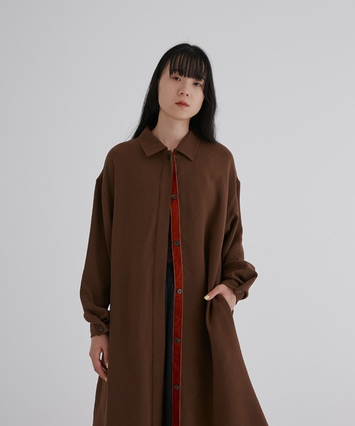 fukuu(フクウ)の「ちらっと見えるベロアにきゅんワンピース(ワンピース・レディース・ブラウン/スミクロ・L/M/S)」の20枚目の写真