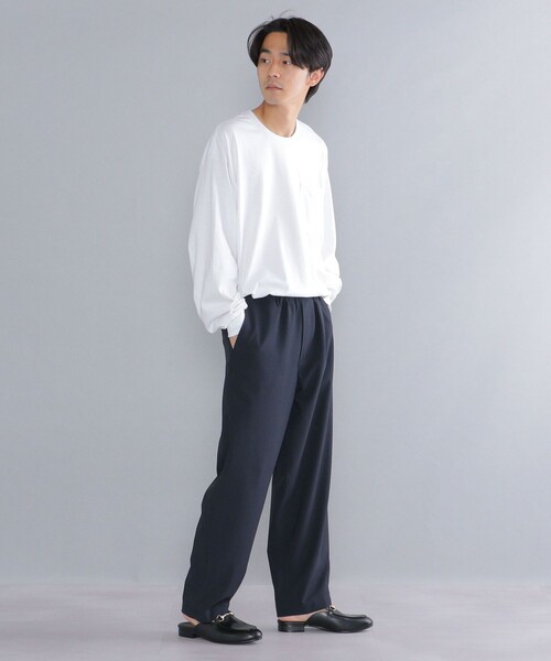 SHIPS（シップス）の「*SHIPS: ワンポイント マイクロ SHIPSロゴ ポケット ロングスリーブ Tシャツ (ロンT)（Tシャツ/カットソー・メンズ・ホワイト/ネイビー/ブラック/グリーン・SMALL/MEDIUM/X-LARGE/LARGE）」の20枚目の写真